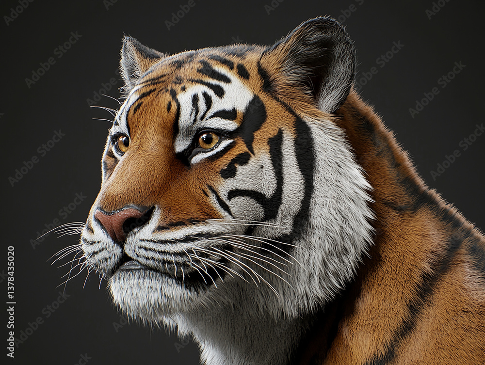 Obraz premium Tiger close-up, fierce tiger,
