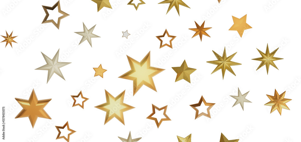 An image of golden stars of varying sizes and shapes scattered across a black background. An image of golden stars of varying sizes and shapes scattered across a black background.