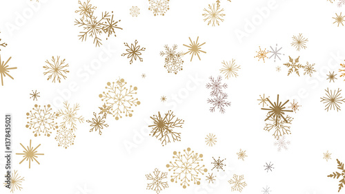 Wallpaper Mural Festive Snowstorm: Magnificent 3D Illustration Showcasing Falling Christmas Snowflakes Torontodigital.ca