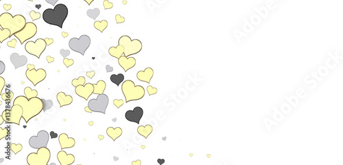 Falling red and pink hearts...