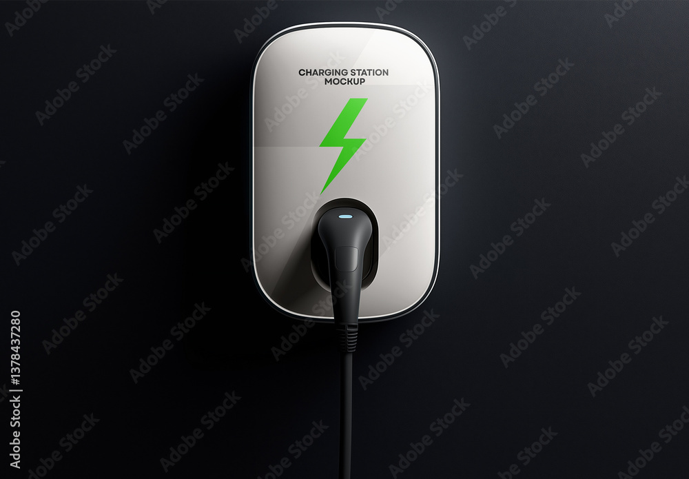 Modern Electric Vehicle Charging Station Mockup – High-Quality ...