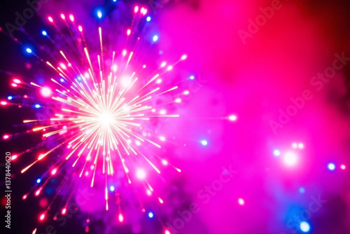 Wallpaper Mural fireworks in the sky with red white and blue colors Torontodigital.ca