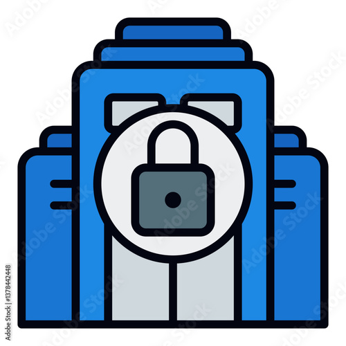 Company Bankruptcy Icon. Financial failure symbol. Business debt and economic loss - stock vector. Filled Line Icon