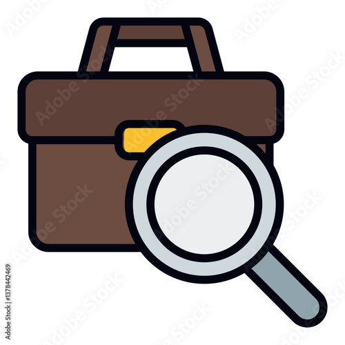 Career Uncertainty Icon. Job insecurity symbol. Workplace risk and economic downturn - stock vector. Filled Line Icon