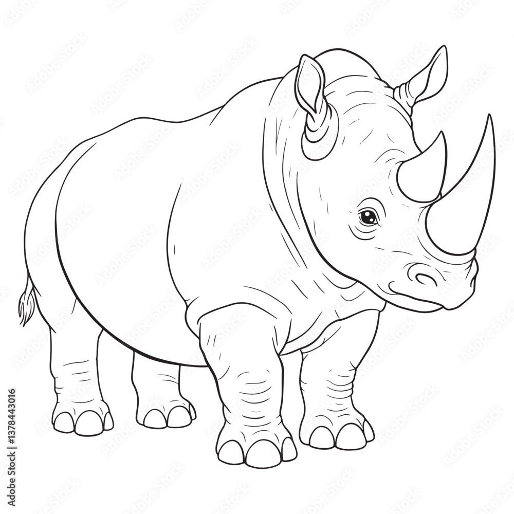 Fototapeta premium rhino vector illustration