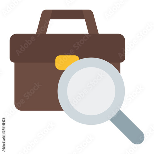 Career Uncertainty Icon. Job insecurity symbol. Workplace risk and economic downturn - stock vector. Flat Icon