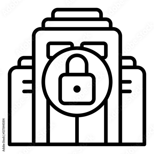 Company Bankruptcy Icon. Financial failure symbol. Business debt and economic loss - stock vector. Outline Icon