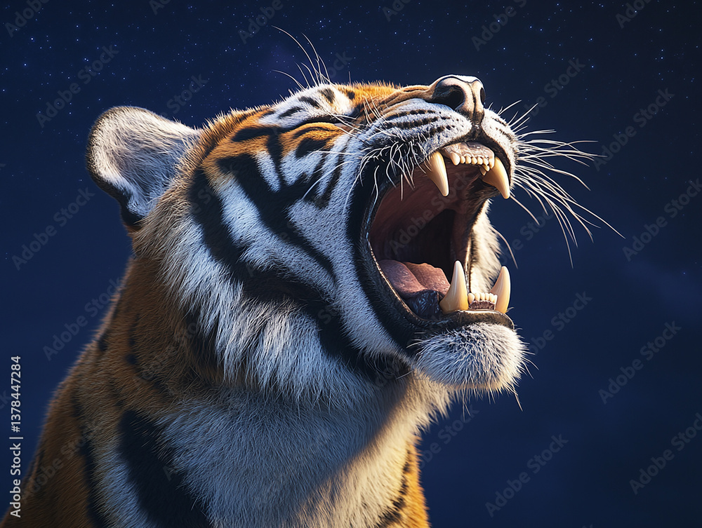Tiger close-up, fierce tiger, Tiger close-up, fierce tiger,
