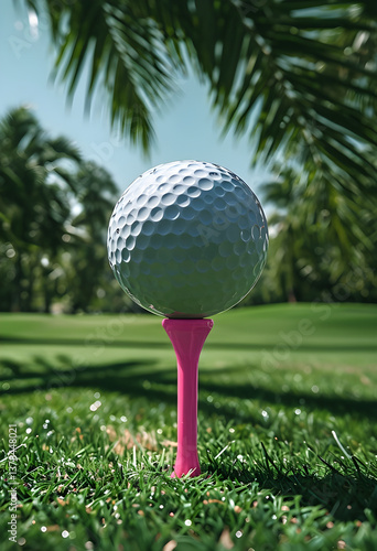 golf ball on tee