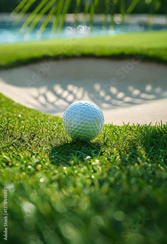 golf ball on green grass