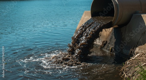 Water Pollution: Discharge into River