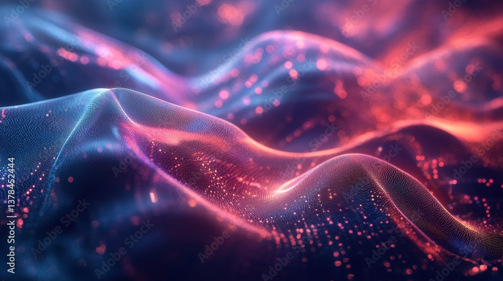Fototapeta premium Dreamy lyrical abstraction with glowing patterns and subtle layers