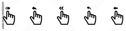 Hand swipe icon. Finger gesture. Interface move touch. Vector Illustration. EPS 10