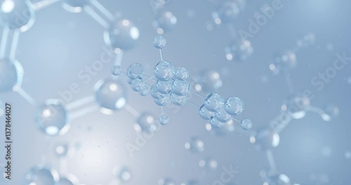 Wallpaper Mural Theobromine rotating 3D model of alkaloid, seamless looped video Torontodigital.ca