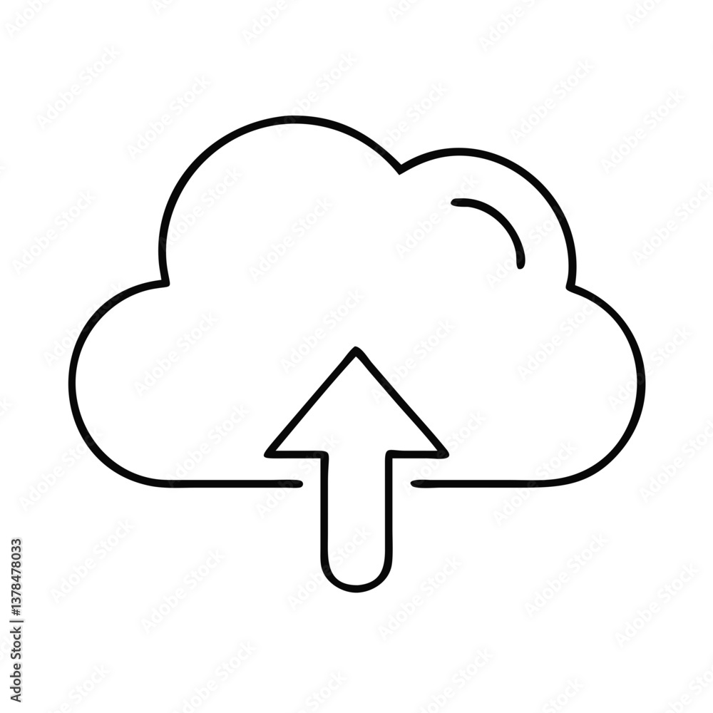 Upload icon (Loading, Unloading) - transferring data from the user's device to the Internet or cloud storage in a minimalist style, suitable for any business, website Upload icon (Loading, Unloading) - transferring data from the user's device to the Internet or cloud storage in a minimalist style, suitable for any business, website