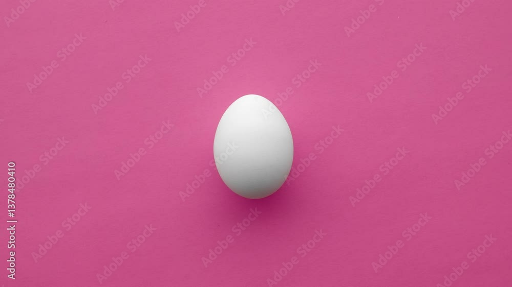 White egg on changing background, symbol of upcoming Easter and preparation. Free space for text White egg on changing background, symbol of upcoming Easter and preparation. Free space for text