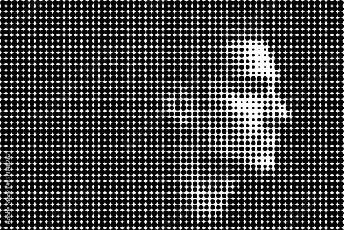 Halftone Portrait of Man in Comic Style