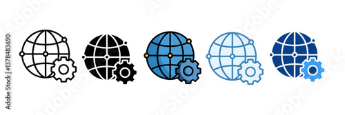 Network Configuration  Icon Set Multiple Style Collection