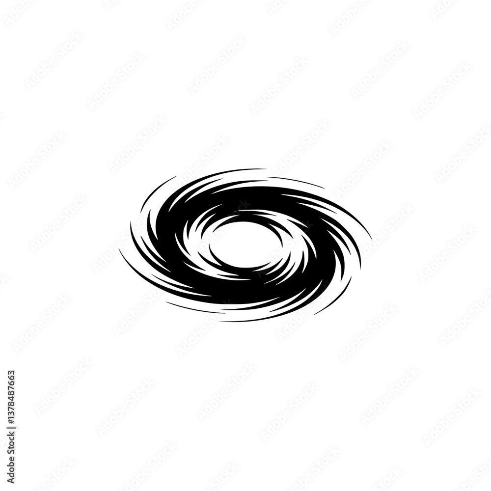 Swirling Vortex Graphic: Minimalist Black and White Design Swirling Vortex Graphic: Minimalist Black and White Design