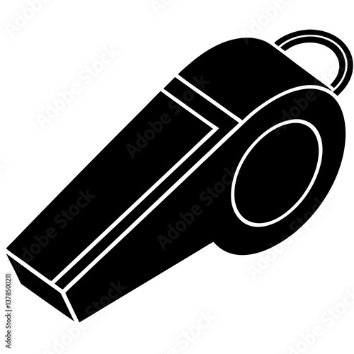 sports whistle  silhouette vector illustrator