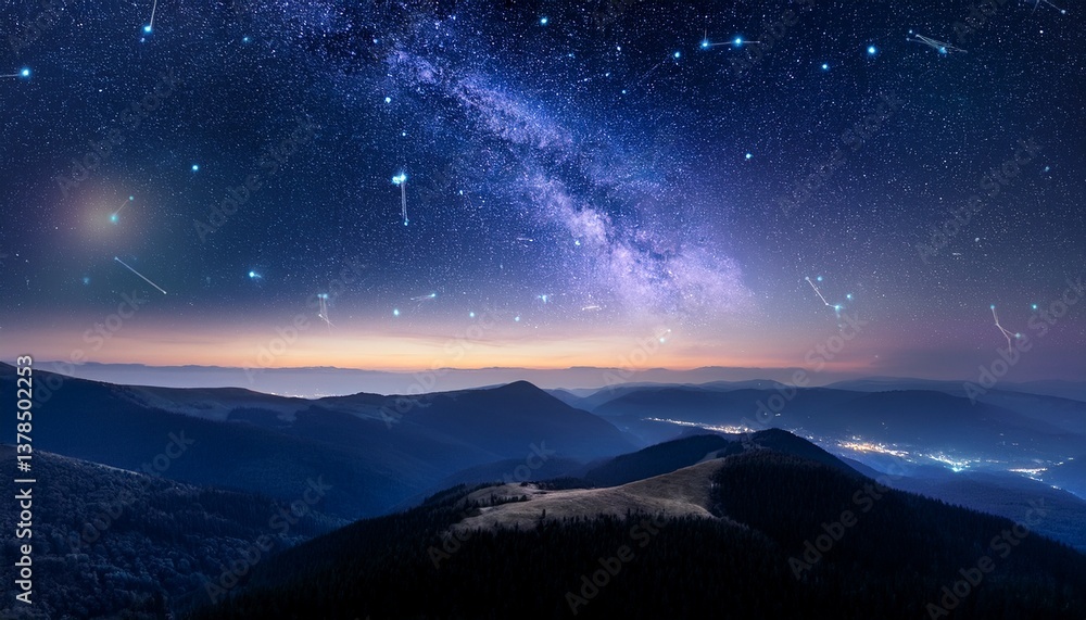celestial dreamscape a night sky filled with constellations celestial dreamscape a night sky filled with constellations
