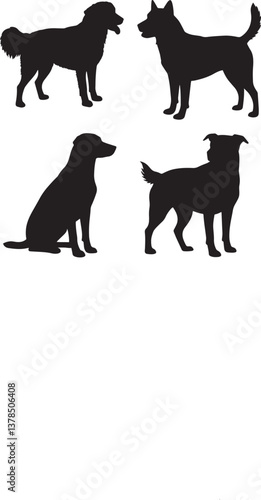  luna dog image silhouette vector