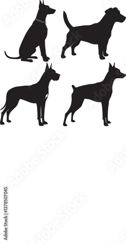  luna dog image silhouette vector