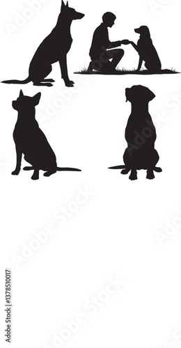  luna dog image silhouette vector
