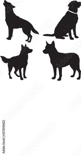  luna dog image silhouette vector
