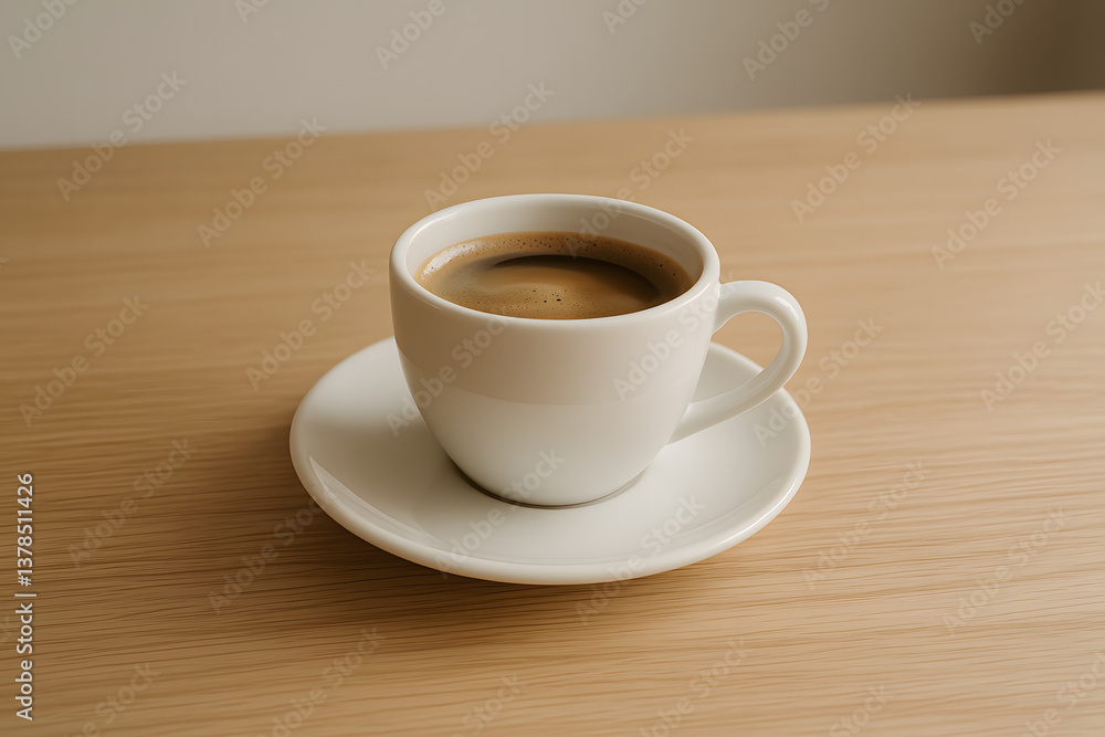 cup of coffee on wooden table cup of coffee on wooden table