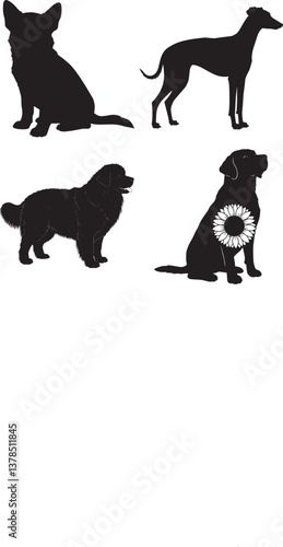  luna dog image silhouette vector