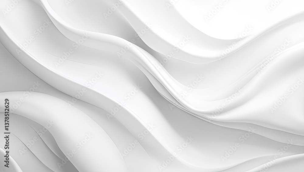 Abstract white wavy folds (1) Abstract white wavy folds (1)