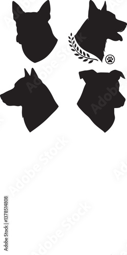  luna dog image silhouette vector