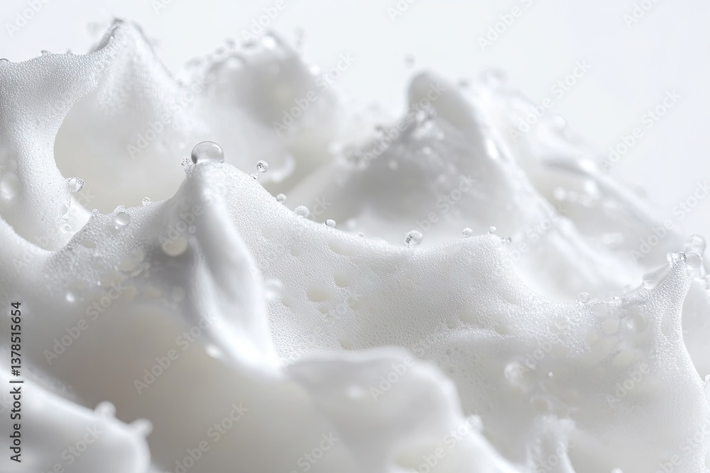 Whipped cream texture close-up Whipped cream texture close-up