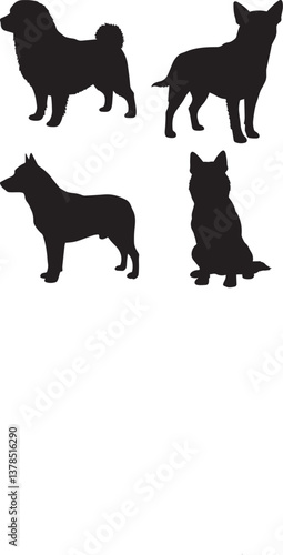  luna dog image silhouette vector