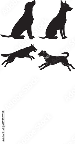  luna dog image silhouette vector