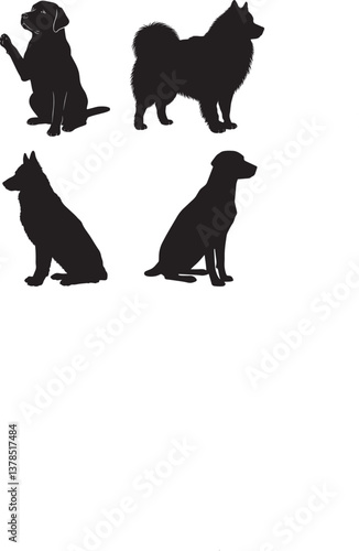  luna dog image silhouette vector