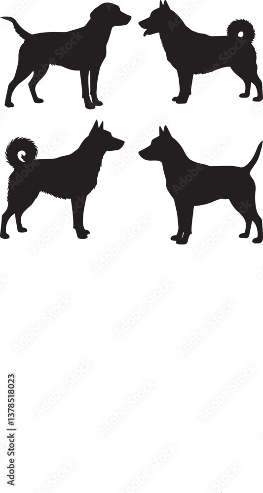Obraz premium luna dog image silhouette vector
