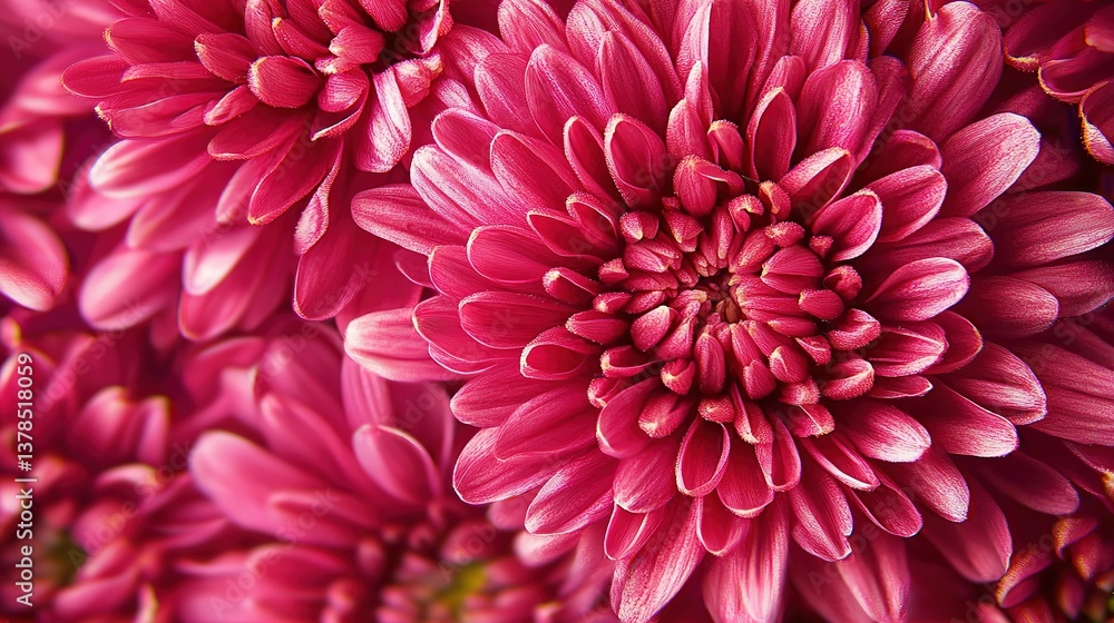 Cinematic macro composition of pink chrysanthemum with iridescent petal surfaces, 8K resolution 3D rendering on minimalist gradient background for high-end textile prints or digital nature-themed adve Cinematic macro composition of pink chrysanthemum with iridescent petal surfaces, 8K resolution 3D rendering on minimalist gradient background for high-end textile prints or digital nature-themed adve