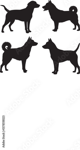  luna dog image silhouette vector