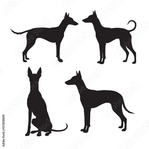  luna dog image silhouette vector