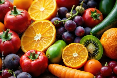 Variety of dried fruits & vegetables, vibrant colors , colorful food, food, snack