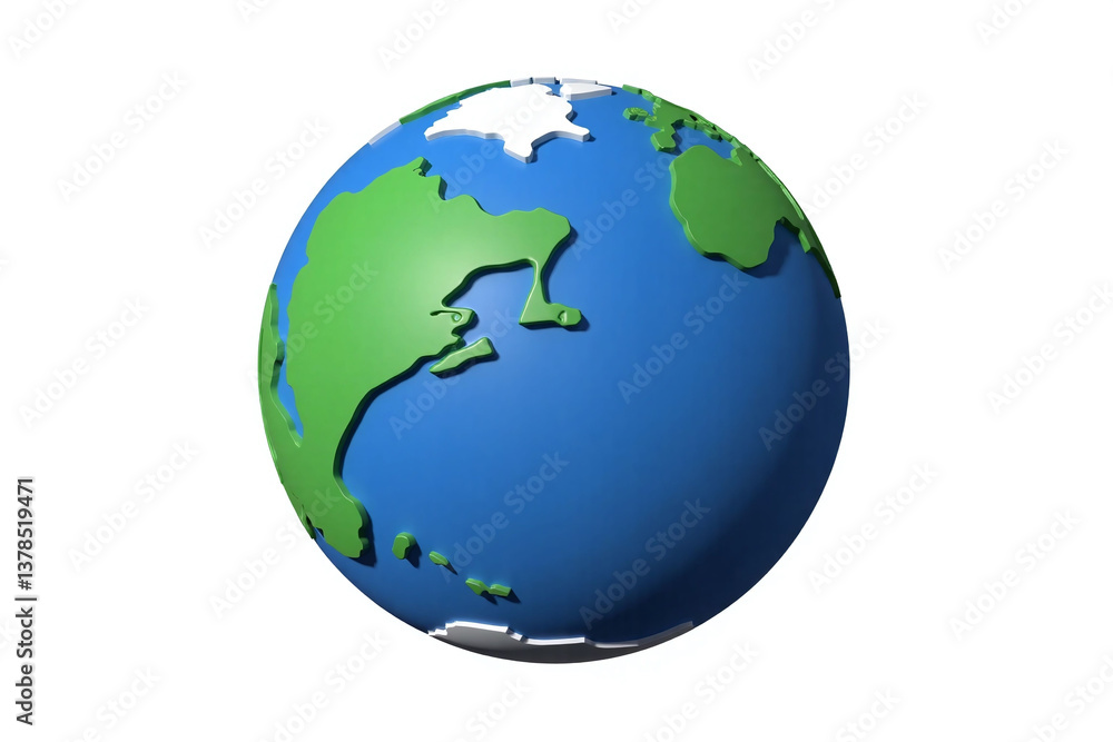 Naklejka premium the earth on a white background