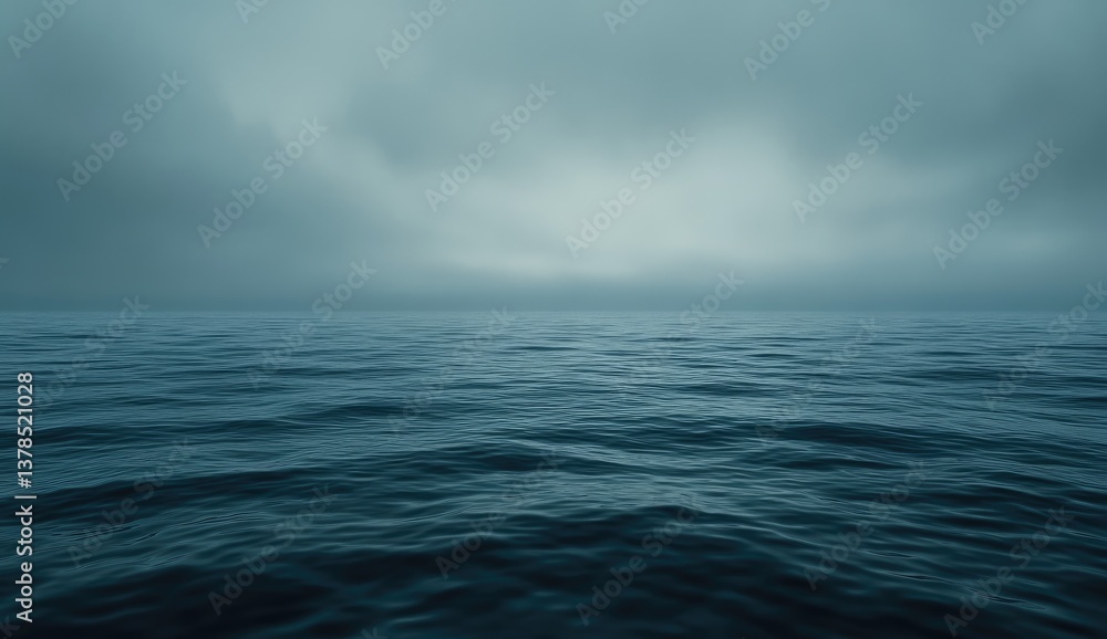 Fototapeta premium Vast, moody sea under a heavy sky