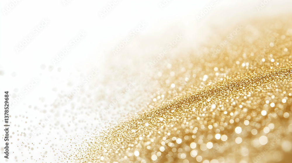 Golden glitter sparkles background with bokeh effect for festive and luxurious designs Golden glitter sparkles background with bokeh effect for festive and luxurious designs