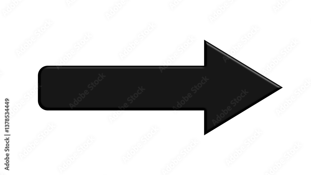 Pfeil als png transparent mit leichtem 3d effekt nach rechts in schwarz Pfeil als png transparent mit leichtem 3d effekt nach rechts in schwarz