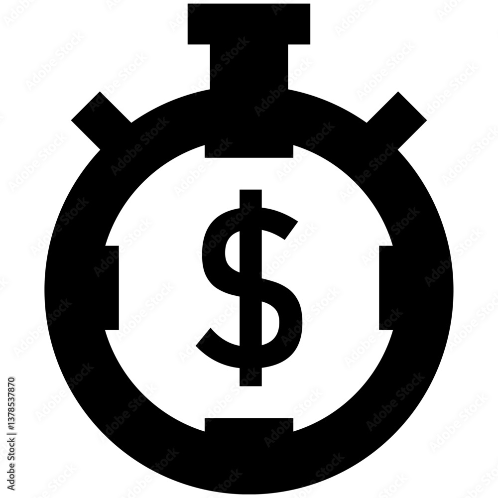 Quick payment, fast transaction, timer icon Quick payment, fast transaction, timer icon