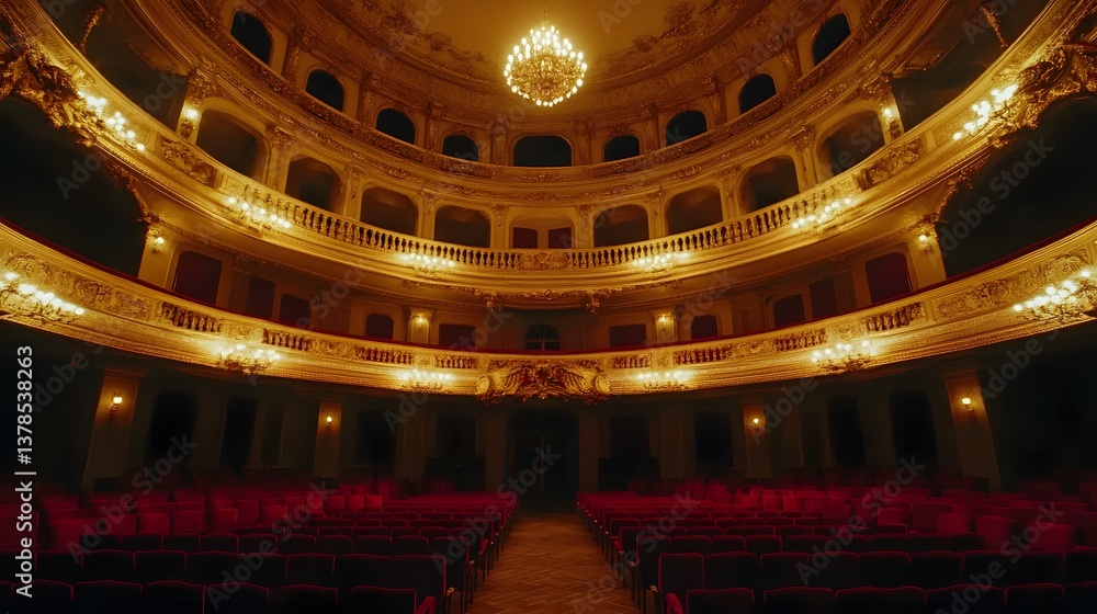 Obraz premium Historic opera house interior