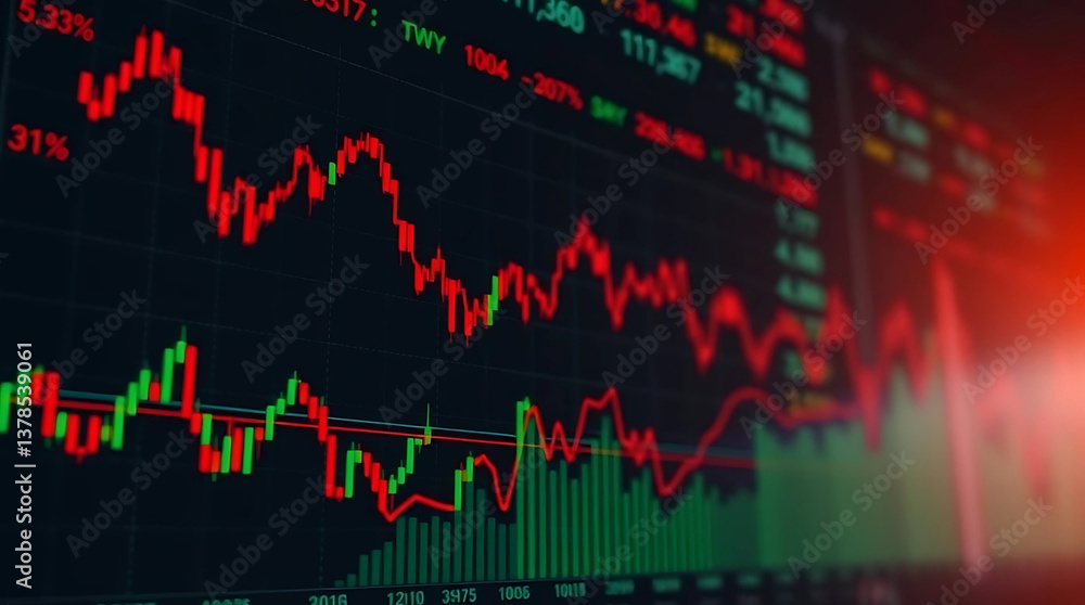 Fototapeta premium stock market chart