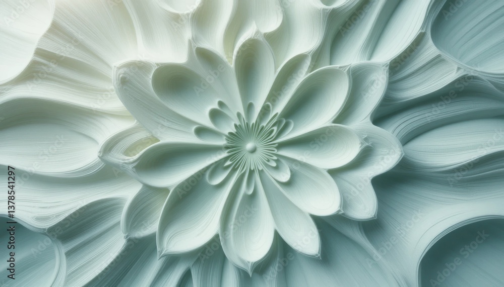 Obraz premium Delicate floral patterns nature setting digital art abstract design close-up view serenity and beauty